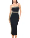 Amina Glam Midi Dress In Blue