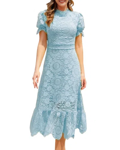 Amina Glam Midi Dress In Blue