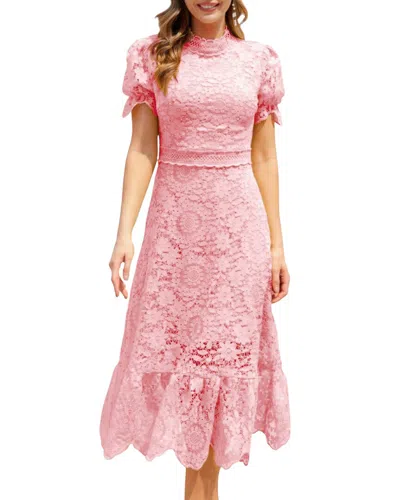 Amina Glam Midi Dress In Gold