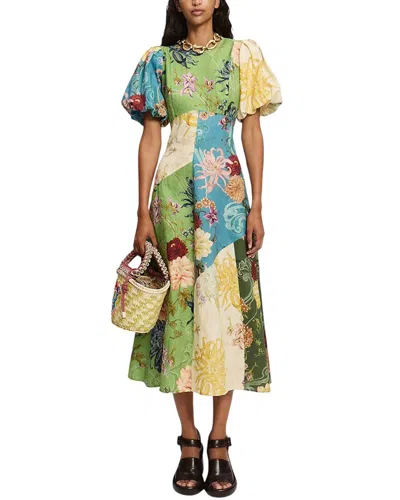 Amina Glam Midi Dress In Multi