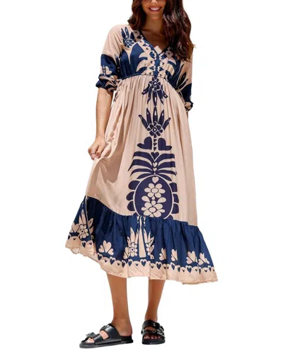 Amina Glam Midi Dress In Multi