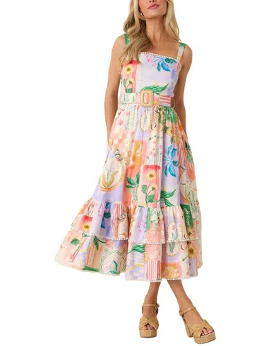 Amina Glam Midi Dress In Multi