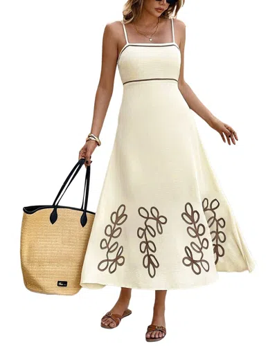 Amina Glam Midi Dress In Neutral