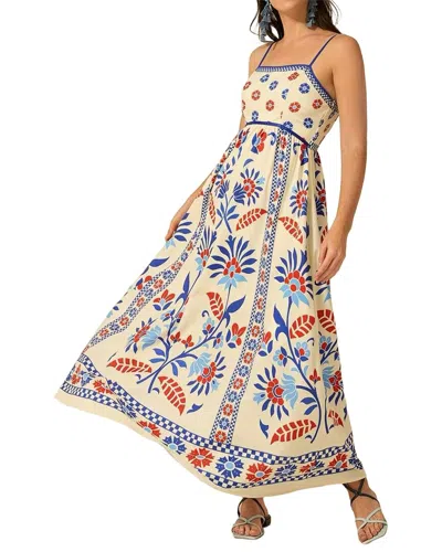 Amina Glam Midi Dress In Neutral