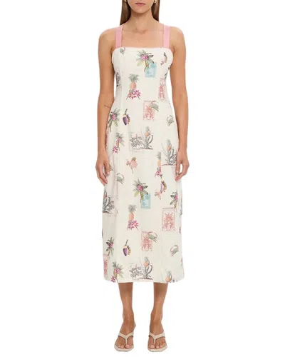 Amina Glam Midi Dress In White