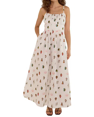 Amina Glam Midi Dress In White