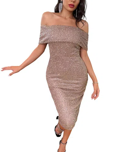 Amina Glam Mini Dress In Gray