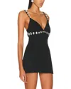 Amina Glam Mini Dress In Black