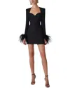 Amina Glam Mini Dress In Black