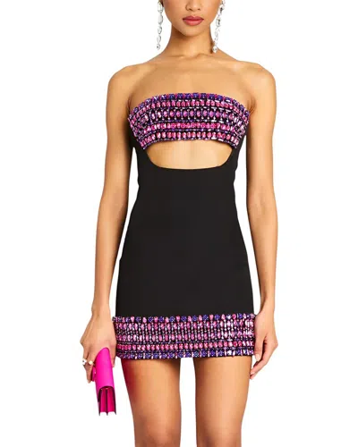 Amina Glam Mini Dress In Black