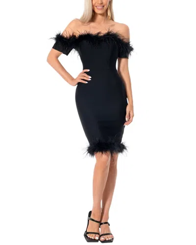 Amina Glam Mini Dress In Black