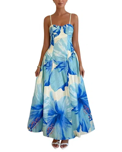 Amina Glam Mini Dress In Blue