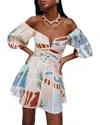 Amina Glam Mini Dress In Multi