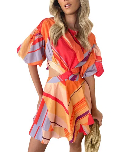 Amina Glam Mini Dress In Orange