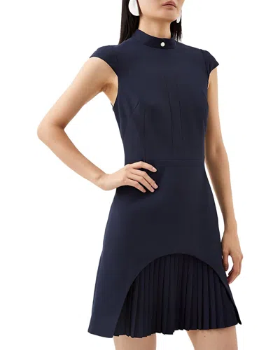 Amina Glam Mini Dress In Blue