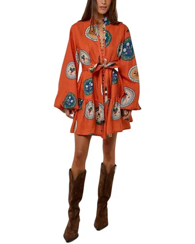 Amina Glam Mini Dress In Orange