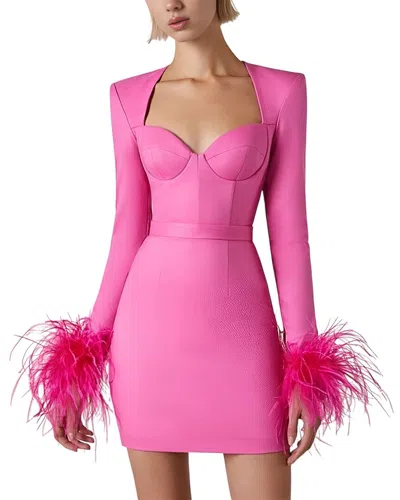 Amina Glam Mini Dress In Pink