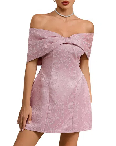 Amina Glam Mini Dress In Pink