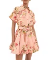 Amina Glam Mini Dress In Pink