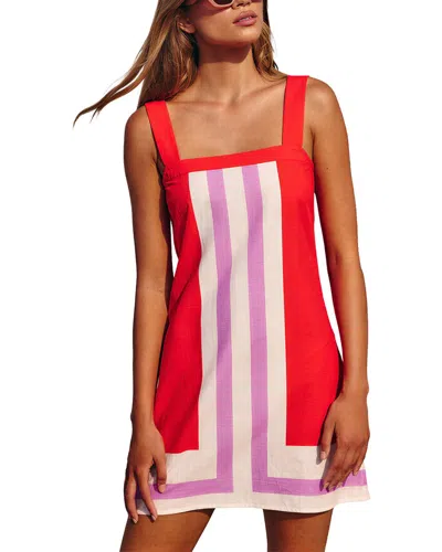 Amina Glam Mini Dress In Red