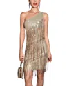 Amina Glam Mini Dress In White