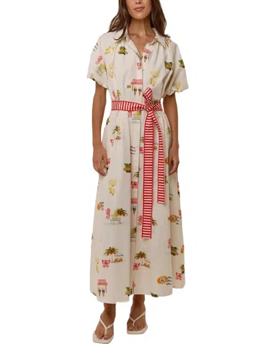 Amina Glam Printed Maxi Dress In Multi