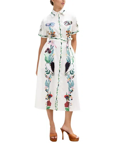 Amina Glam Shirt Dress In Multi