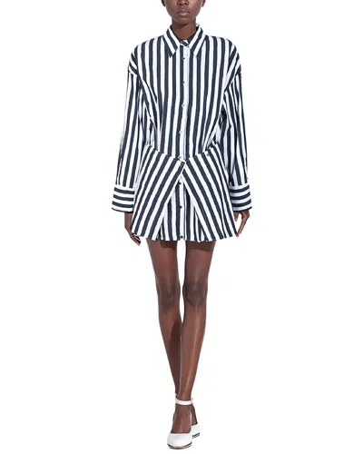 Amina Glam Shirtdress In Blue