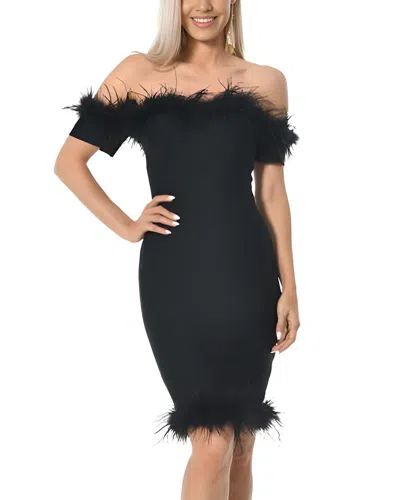 AMINA GLAM SOLID MINI DRESS