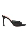 Amina Muaddi 100mm Peep-toe Sandals In Black