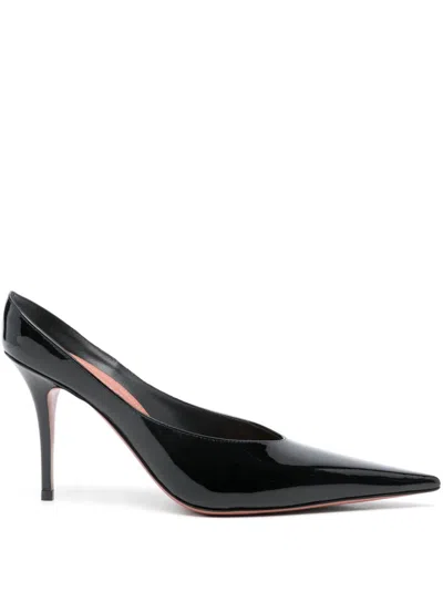 Amina Muaddi 105mm Anok Mules In 黑色