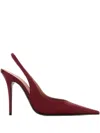 Amina Muaddi 105mm Anok Pointed-toe Pumps In Red
