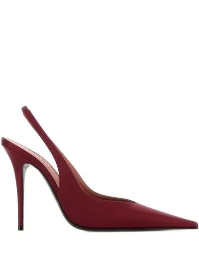Amina Muaddi 105mm Anok Pointed-toe Pumps In Red