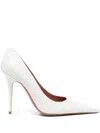 Amina Muaddi 105mm Barbara Pumps In White