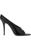 Amina Muaddi Anok Slipper 105 Patent Black 105 Mm Sm In Black