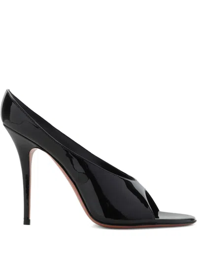 AMINA MUADDI 105MM LEATHER HEELED SANDALS