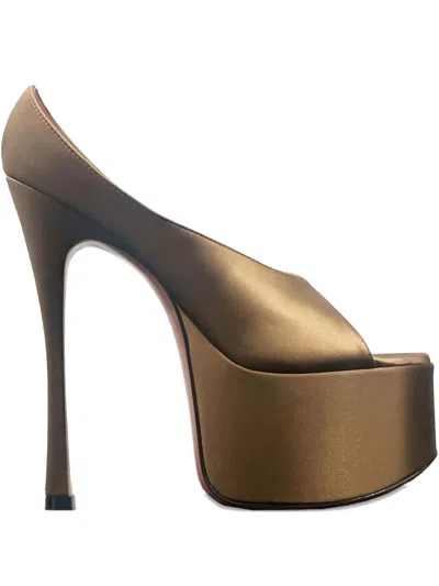 Amina Muaddi 150mm Anok Platform Sandals In Green