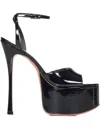 Amina Muaddi 155mm Aya Platform Heeled Sandals In Black
