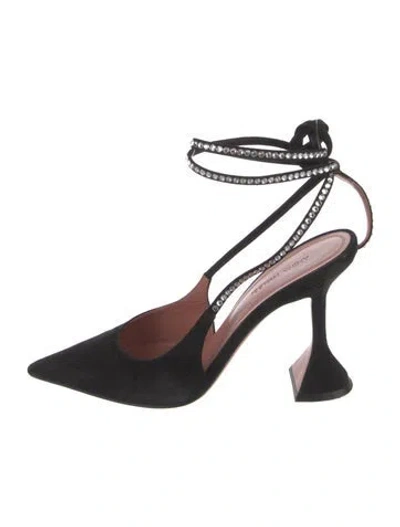 Pre-owned Amina Muaddi 2020 Karma Pumps In Black
