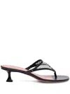 Amina Muaddi Cameron 45 Crystal-embellished Thong Sandals In Black