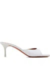 Amina Muaddi 60mm Open-toe Heeled Sandals In White