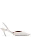 Amina Muaddi 60mm Sofia Pumps In White