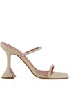 Amina Muaddi 70mm Gilda Crystal-embellished Sandals In Neutral