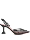Amina Muaddi 70mm Holli Polka-dot Pumps In Multi