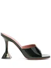 Amina Muaddi 85mm Ami Sandals In Green