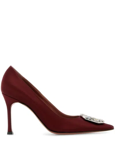 AMINA MUADDI 90MM CAMELIA PUMPS