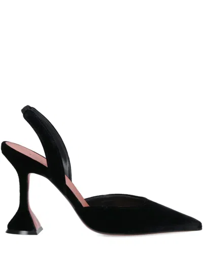 Amina Muaddi 90mm Holli Slingback Pumps In Black