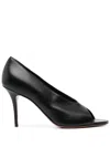 Amina Muaddi Julianne 90 Nappa Leather Sandals In Black