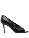 Amina Muaddi Julianne 90 Nappa Leather Sandals In Black