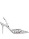 Amina Muaddi 90mm Lori Strappy Pointed-toe Slingback Pumps